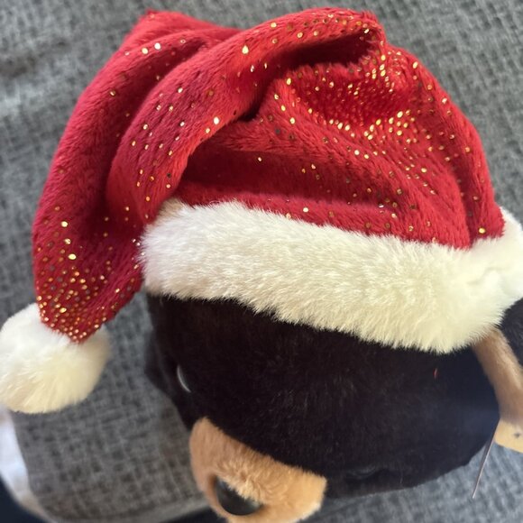 Aurora Holiday Christmas Button Black Bear 11" Eco Friendly Recycled Materials - Picture 10 of 11